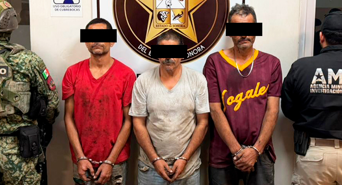Capturan a ‘El Boni’, ‘El Loco’ y ‘El Chapo’ durante cateo en Cajeme; les hallaron metanfetamina