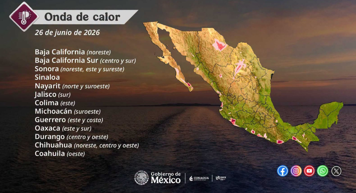 CEPC informa sobre calor extremo y probabilidad de tormentas en Sonora