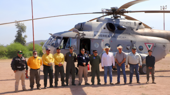 CEPC reporta avance del 55% en control de incendio forestal en Arivechi