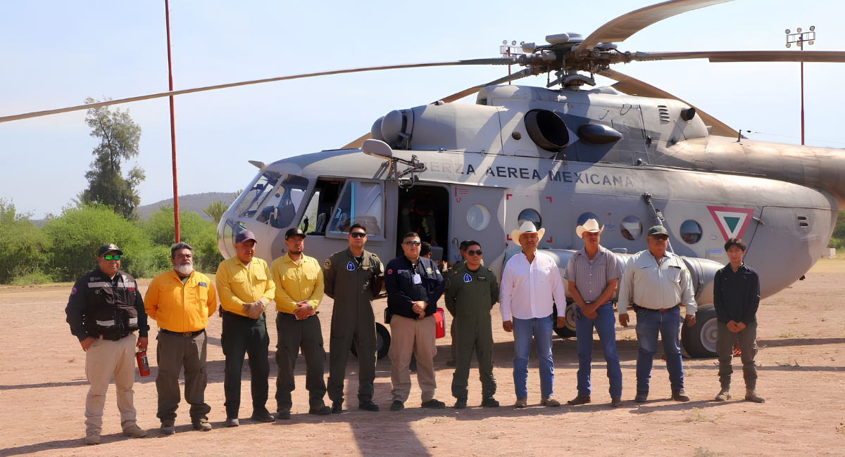 CEPC reporta avance del 55% en control de incendio forestal en Arivechi