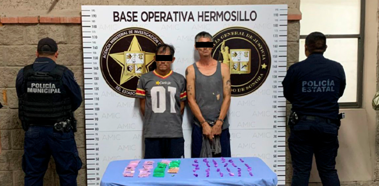 Cateo en Hermosillo deja dos detenidos y aseguramiento de droga en la colonia Las Granjas