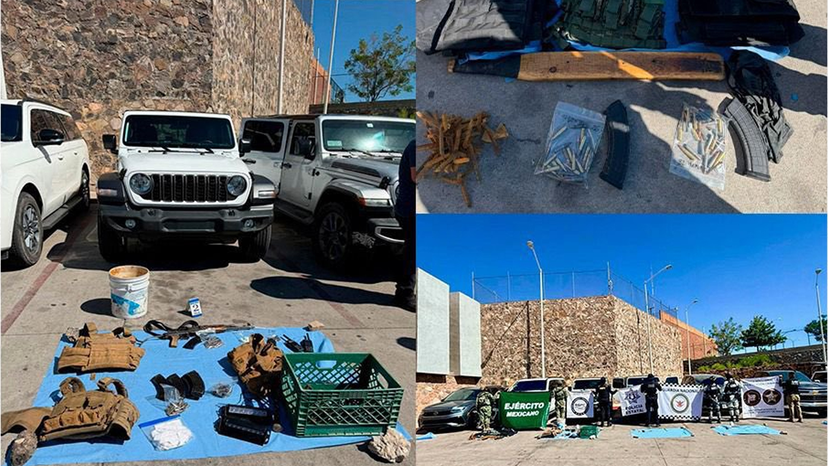 Cateo en Nogales deja 48 vehículos, armas y droga asegurados