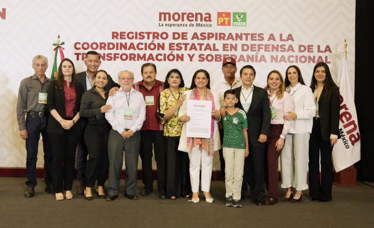 Celida López formaliza su registro para coordinar la Defensa de la Transformación en Sonora