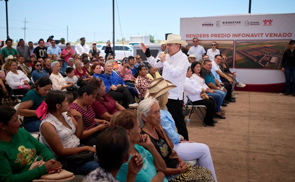 Durazo supervisa Viviendas para el Bienestar en Navojoa; prevé entregar 20 mil hogares antes de concluir su gobierno