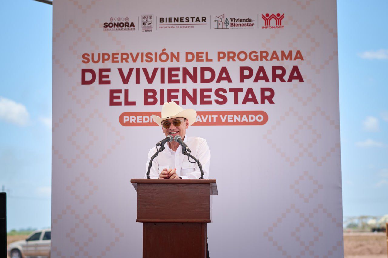 Durazo supervisa Viviendas para el Bienestar en Navojoa; prevé entregar 20 mil hogares antes de concluir su gobierno