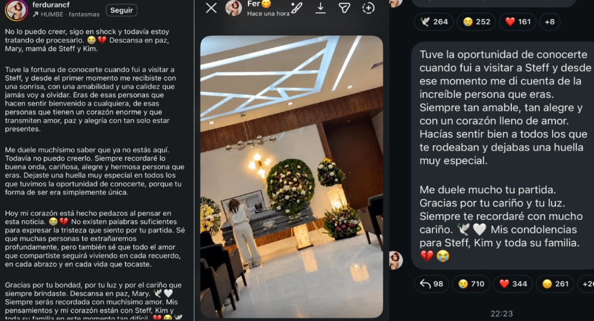 Filtran foto del funeral de madre de Kimberly Loaiza