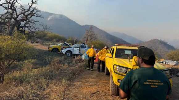 Gobierno de Sonora fortalece acciones de combate al incendio forestal en Tarachi