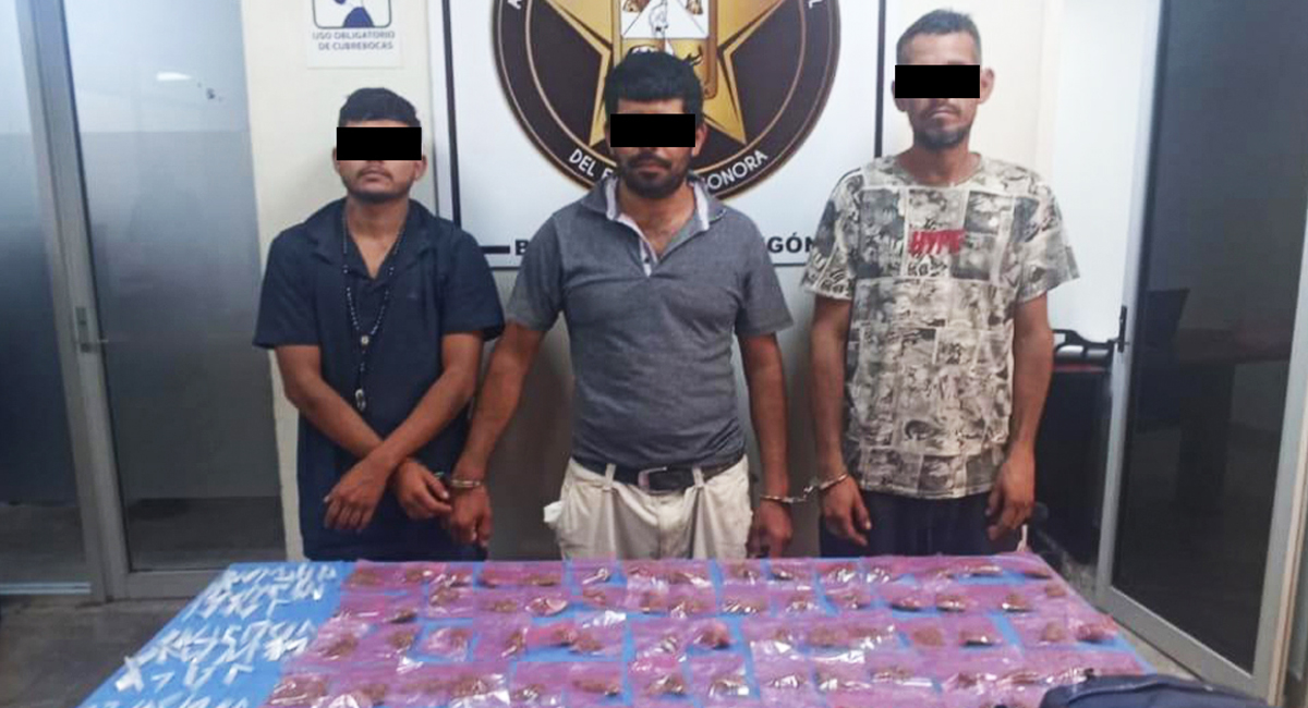 Los tres detenidos, Judas Omar 'N', José Manuel 'N' y Mario Enrique 'N'