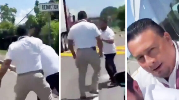 VIDEO: Cesan a funcionario del INM captado en agresión contra dos automovilistas en Chiapas