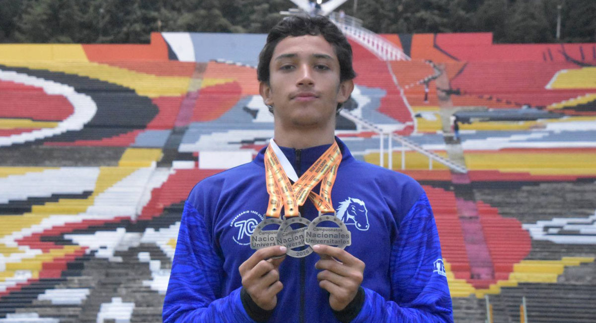 Juan Francisco ganó tres preseas de oro en el atletismo