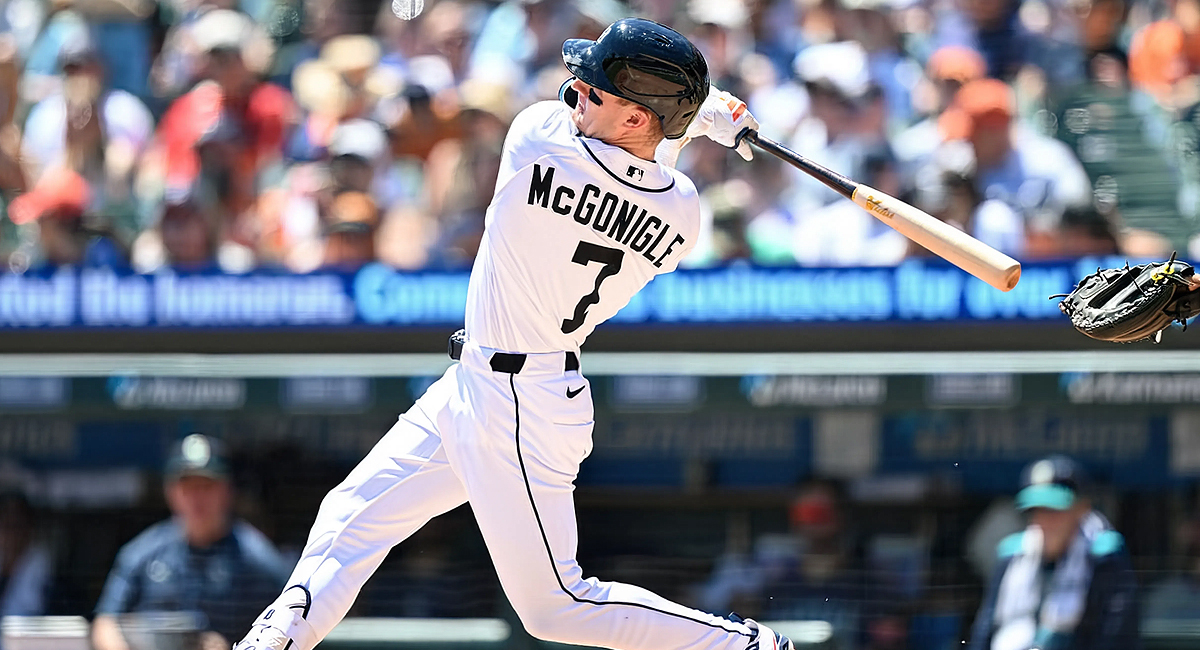 Kevin McGonigle se convirtió en héroe para los Tigers luego de conectar un imparable y concretar el walk-off sobre Seattle