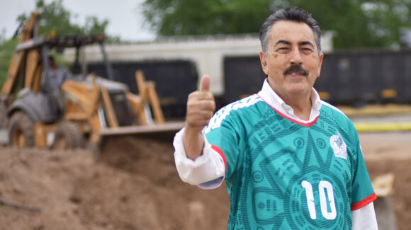 Javier Lamarque celebró el Mundial supervisando obras y atendiendo labores oficiales