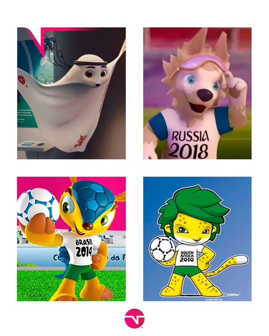Las mascotas que han dado vida a los Mundiales de fútbol
