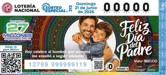 Lista COMPLETA de GANADORES Sorteo ESPECIAL No. 313 de Lotería Nacional, HOY domingo 21 de JUNIO