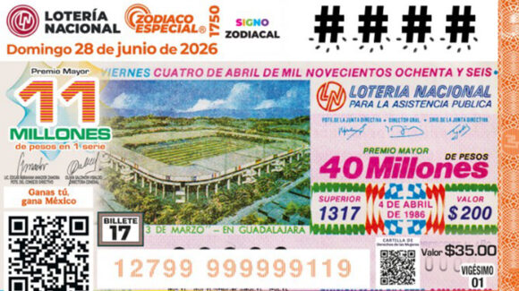 Lista COMPLETA de GANADORES Sorteo Zodiaco Especial No. 1750 de Lotería Nacional, HOY domingo 28 de junio
