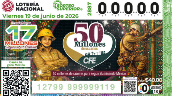Lista COMPLETA de GANADORES del Sorteo Superior No. 2887 de la Lotería Nacional HOY viernes 19 de junio de 2026