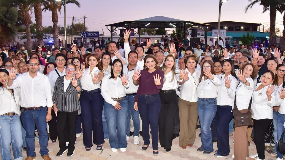 Lorenia Valles inicia en Caborca y Sonoyta recorrido por la Defensa de la Transformación