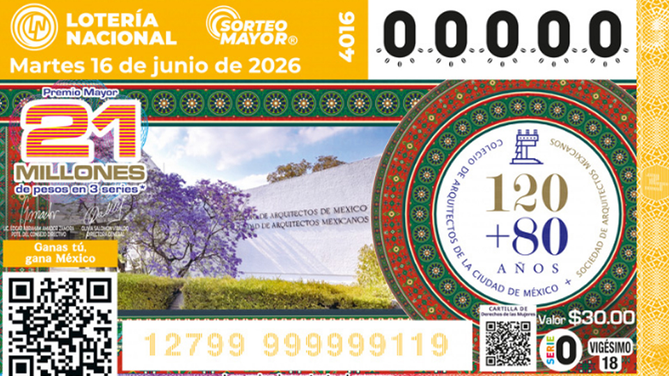 Lotería Nacional: Ganadores del Sorteo Mayor No. 4016 del martes 16 de junio de 2026