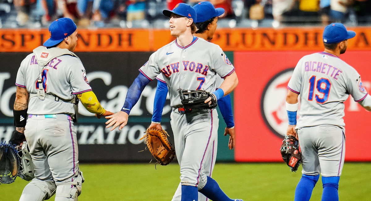 Los Mets festejan el triunfo que consiguieron ante los Phillies