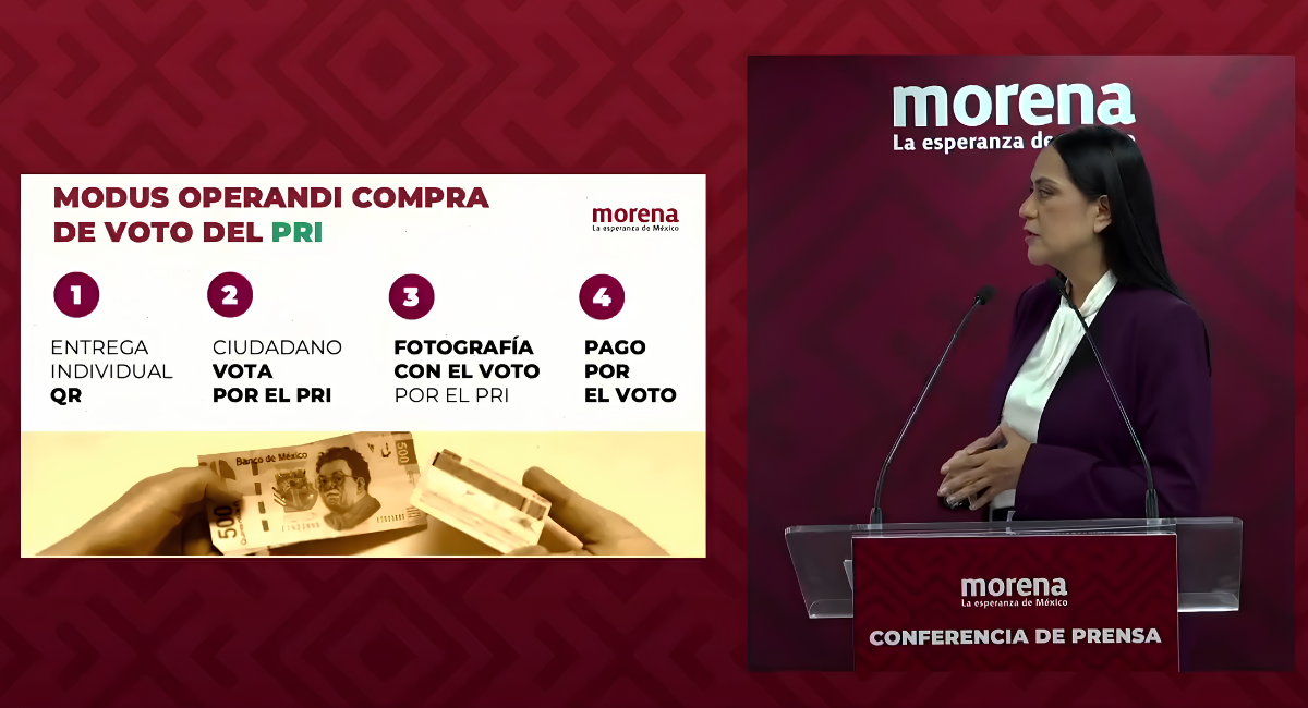 Morena exhibe la estructura de un presunto esquema del PRI para la compra de votos