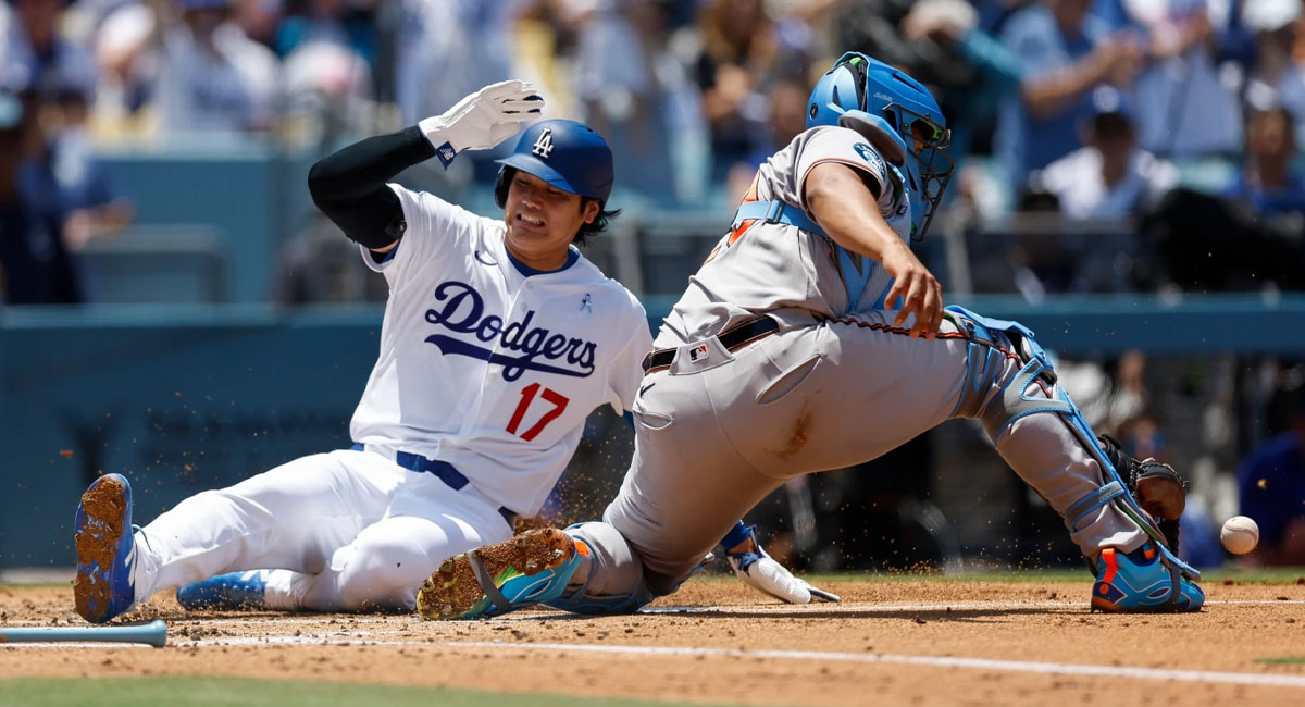 Ohtani anotó la única carrera de los Dodgers