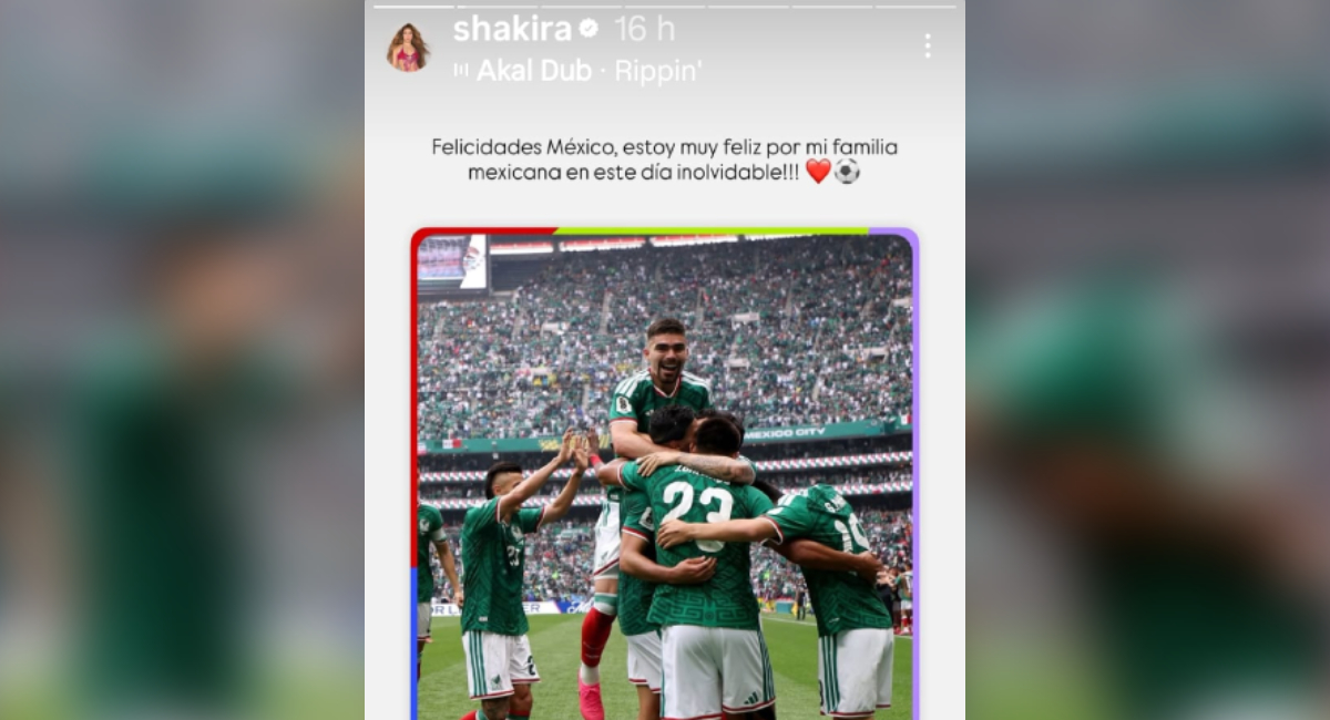 Shakira manda mensaje a la Selección Mexicana tras ganar contra Sudáfrica