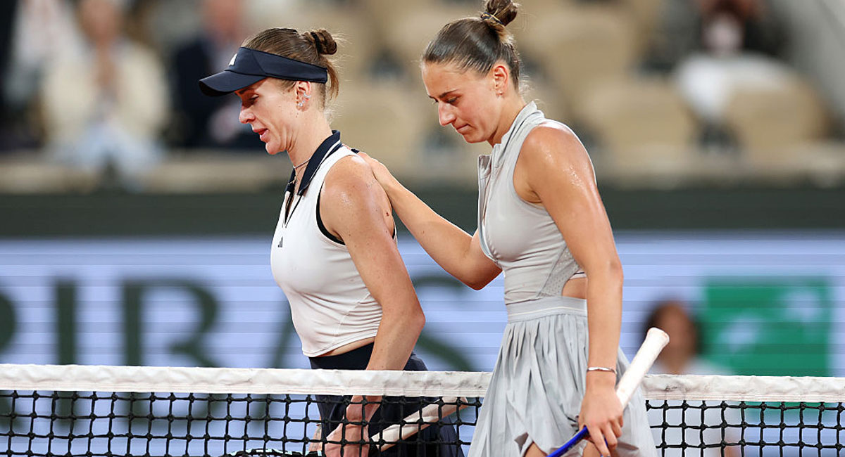 Las ucranianas se saludaron al finalizar su encuentro