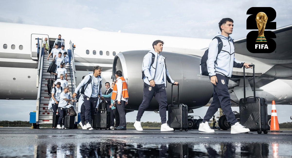 Uruguay ya se encuentra en territorio nacional donde abrirá su base de entrenamientos para el Mundial 2026