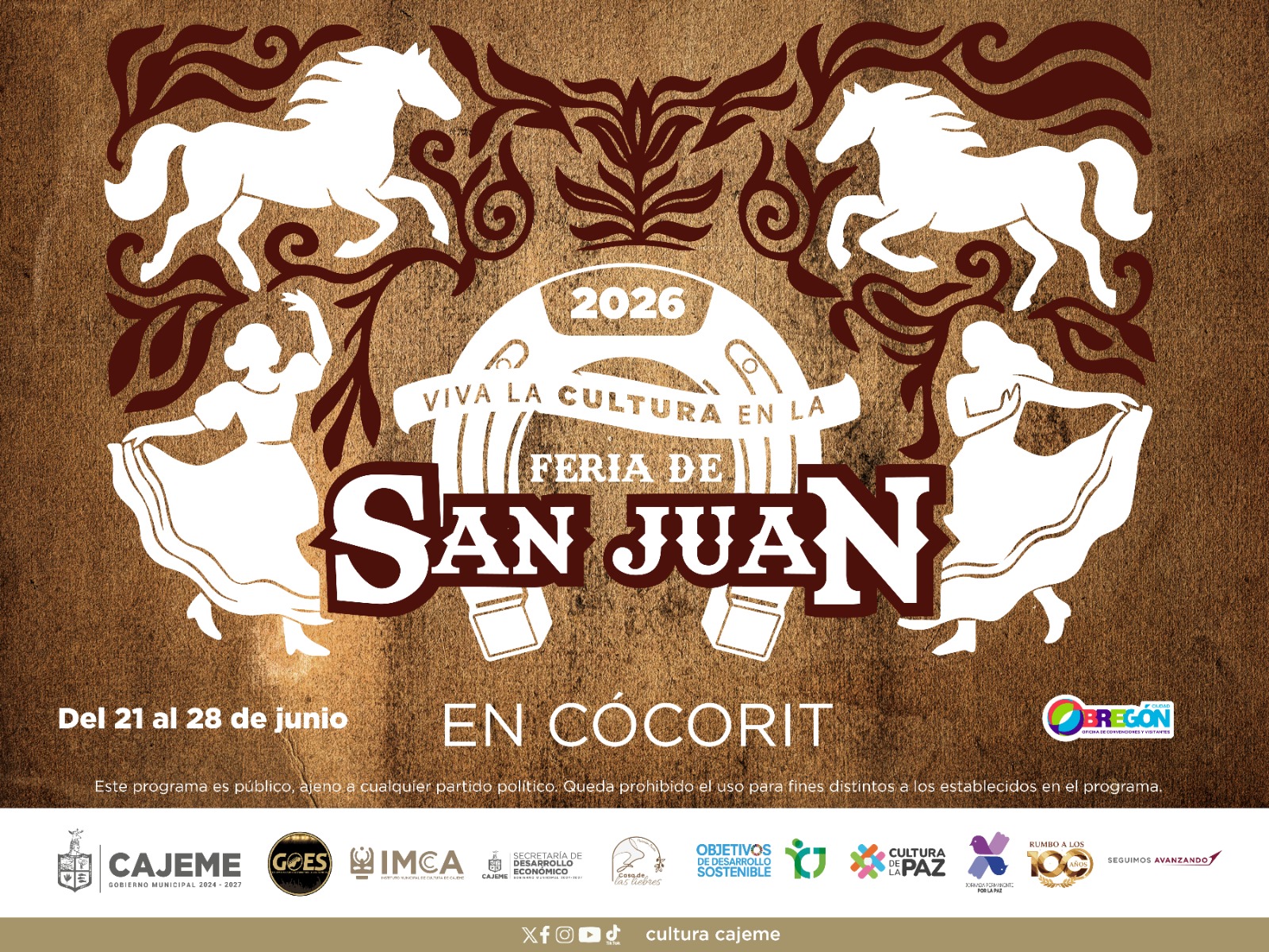 Feria de San Juan en Cócorit ofrecerá ocho días de cultura, tradición y convivencia