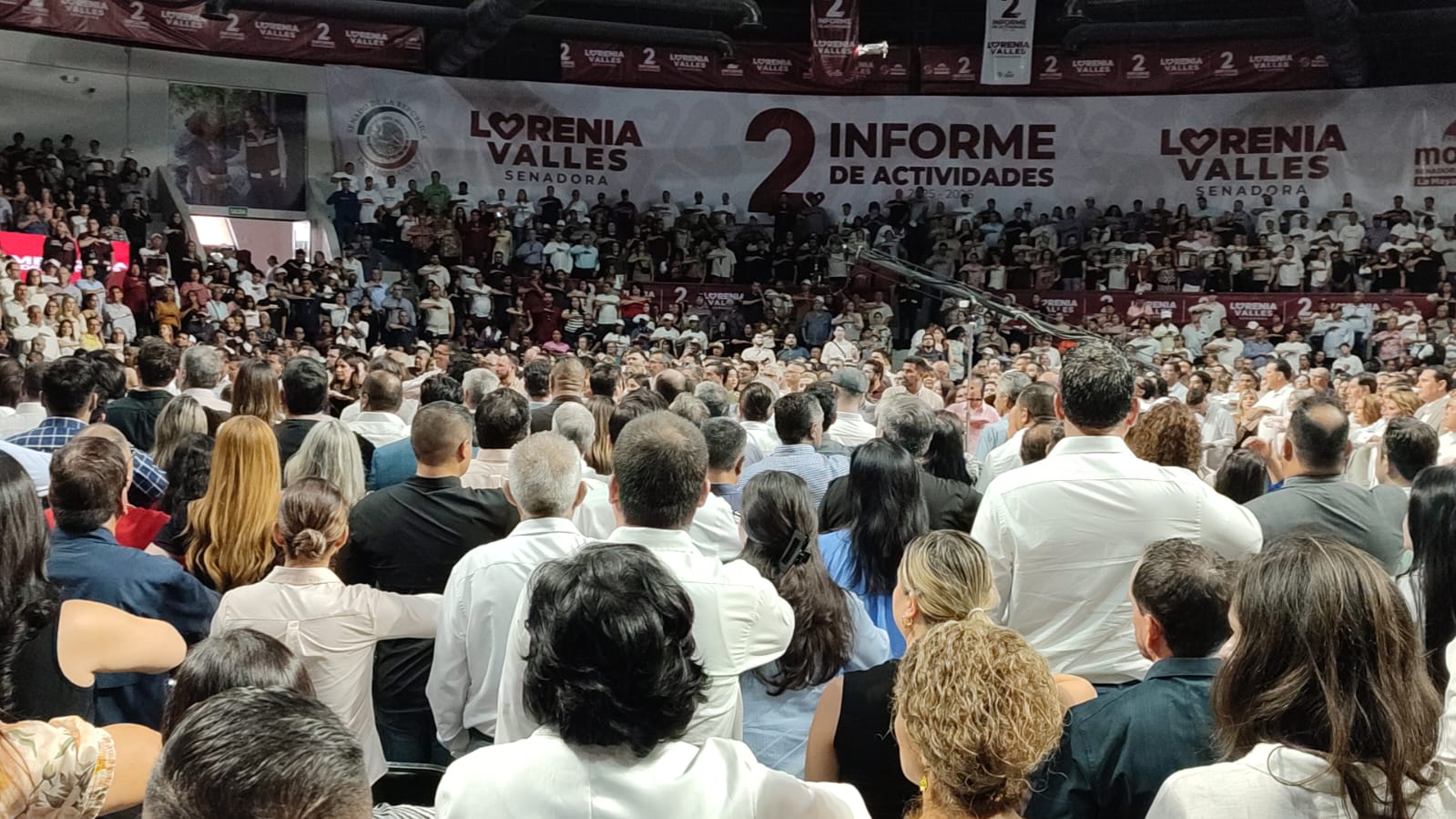 La senadora de Sonora, Lorenia Valles, rinde segundo informe legislativo