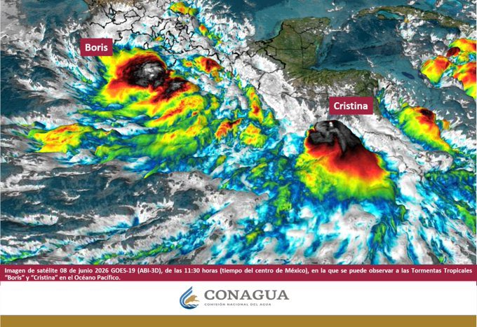 Nace la tormenta tropical 'Cristina' en el Pacífico; 'Boris' mantiene en alerta a costas mexicanas