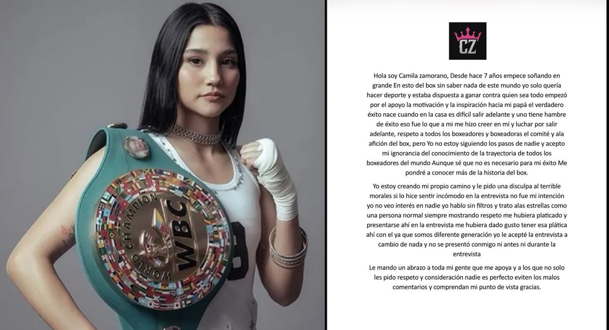 Camila Zamorano se disculpa con Morales