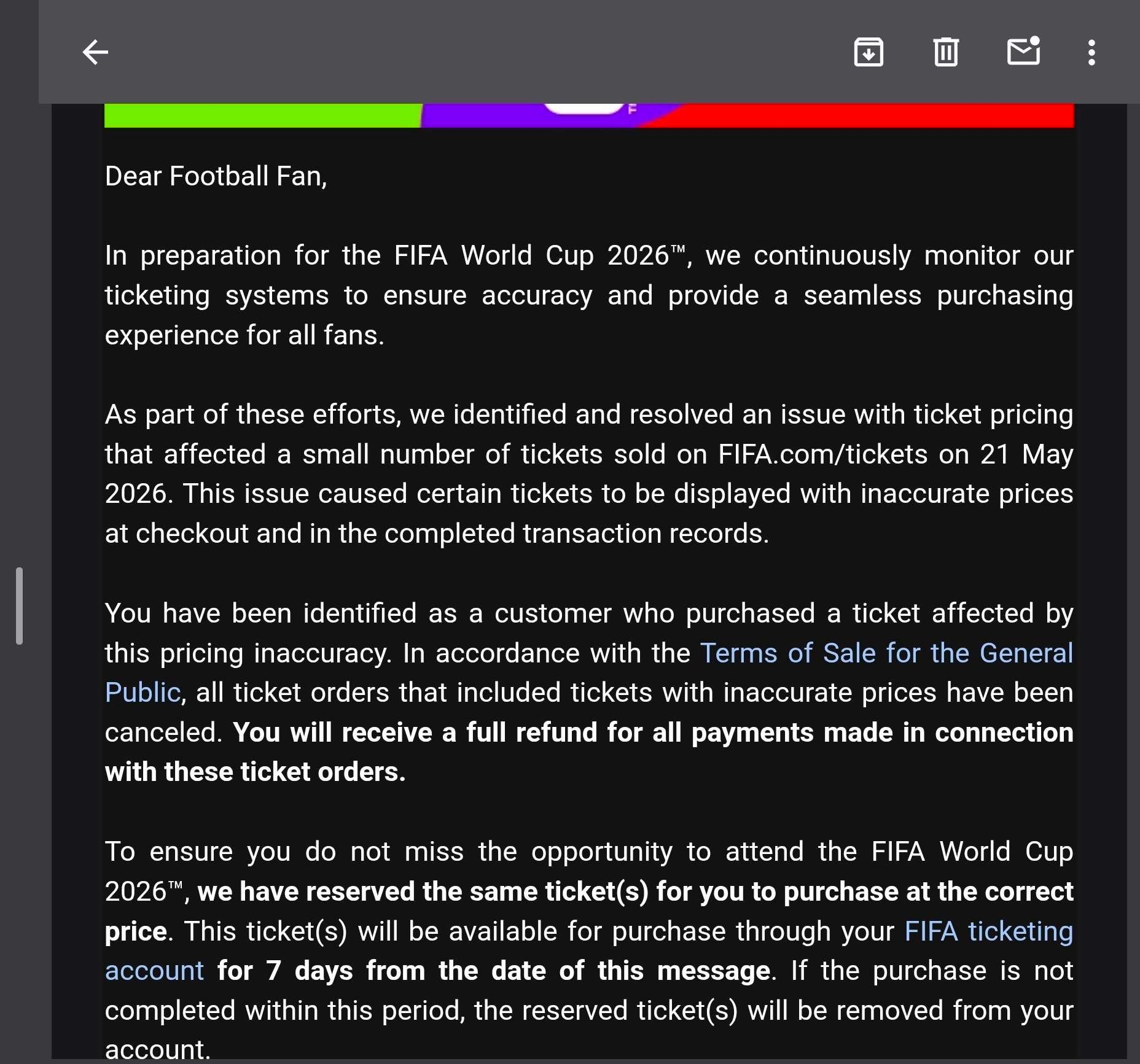 FIFA cancela boletos del Mundial 2026 por error en precios de venta