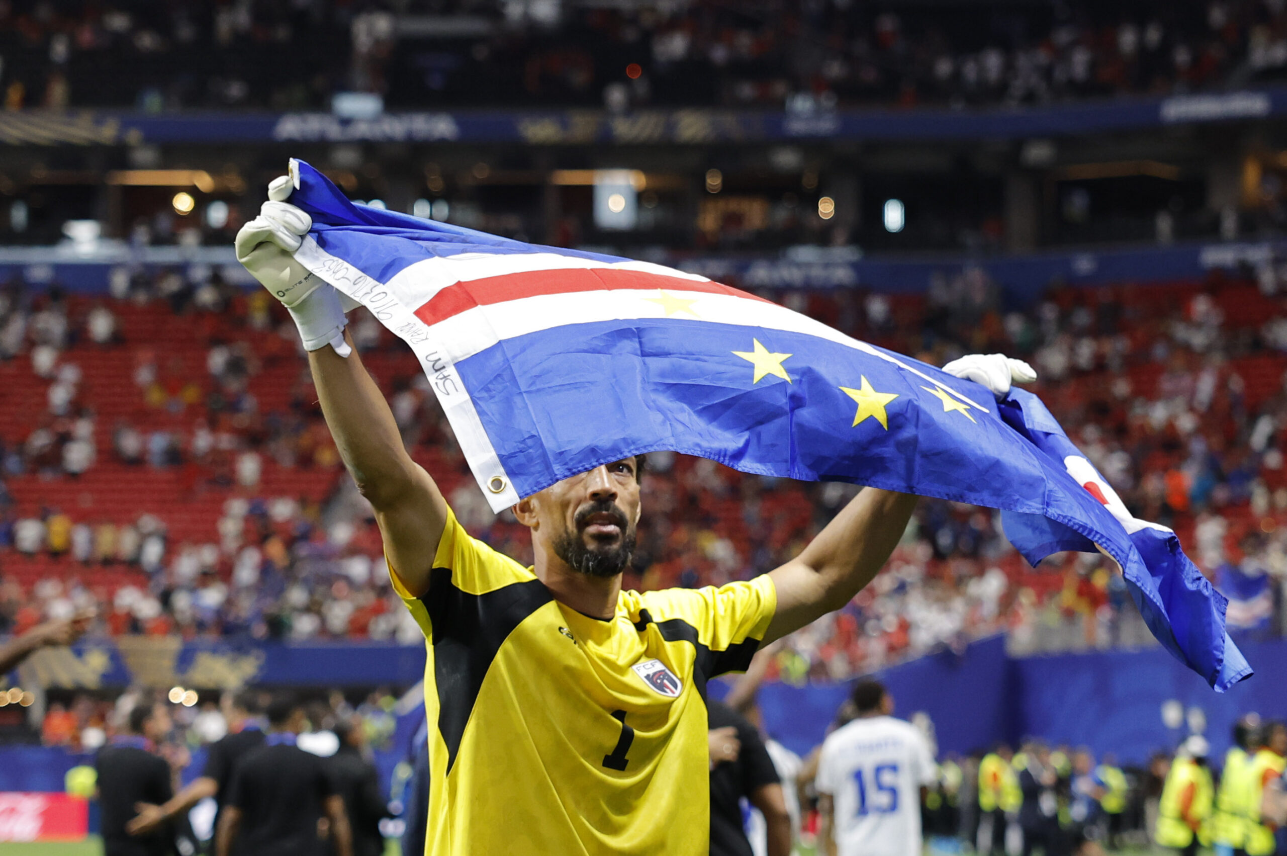 Vozinha con la bandera de Cabo Verde