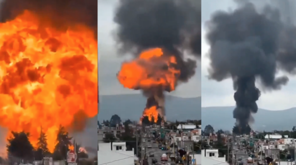 Explota pipa de gas en Tepeaca; evacúan escuela y viviendas cercanas
