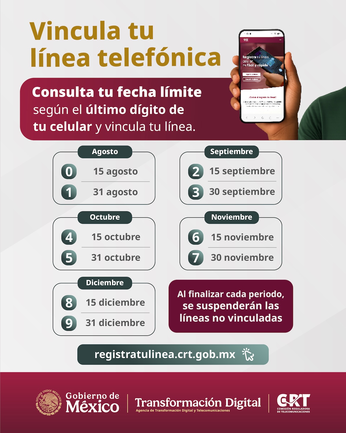 México amplía el plazo para el registro de líneas celulares con CURP hasta diciembre