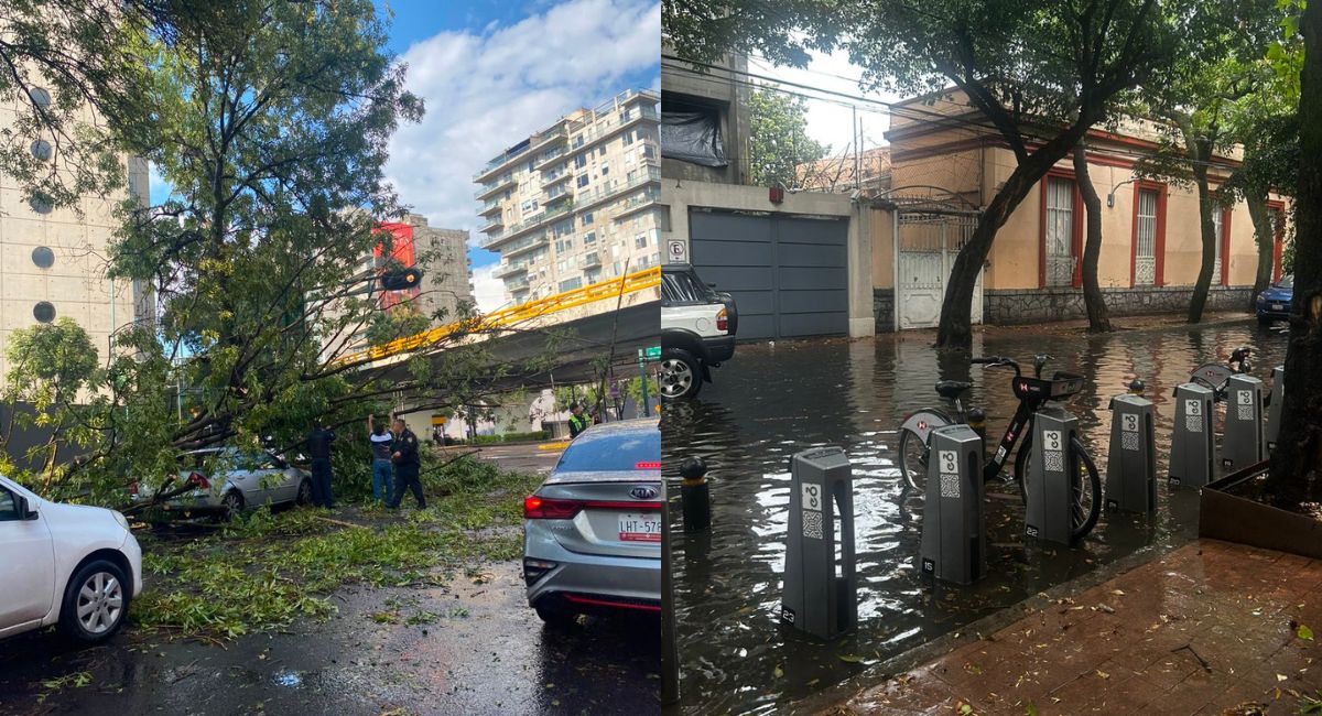 Este fue el saldo de las fuertes lluvias registradas en CDMX