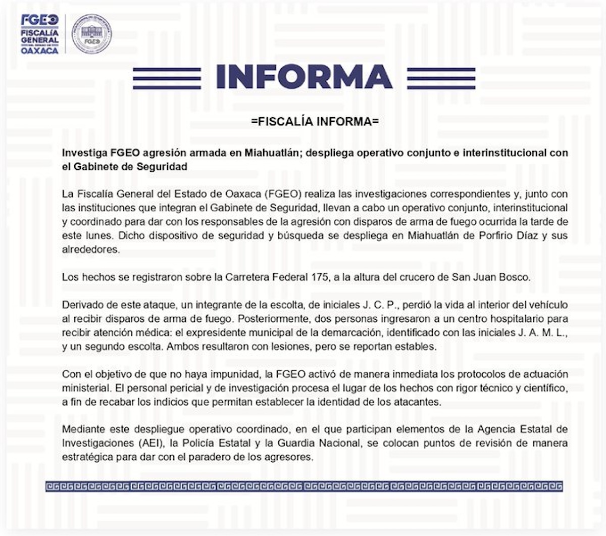 José Alberto Martínez Luna, exalcalde de Miahuatlán, fue atacado a balazos en Oaxaca