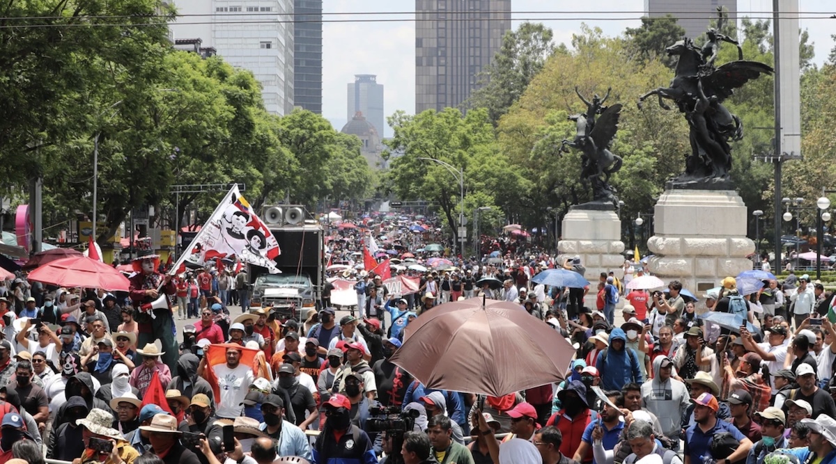 CNTE, campesinos y estudiantes preparan movilizaciones durante el Mundial 2026. Foto: Twitter