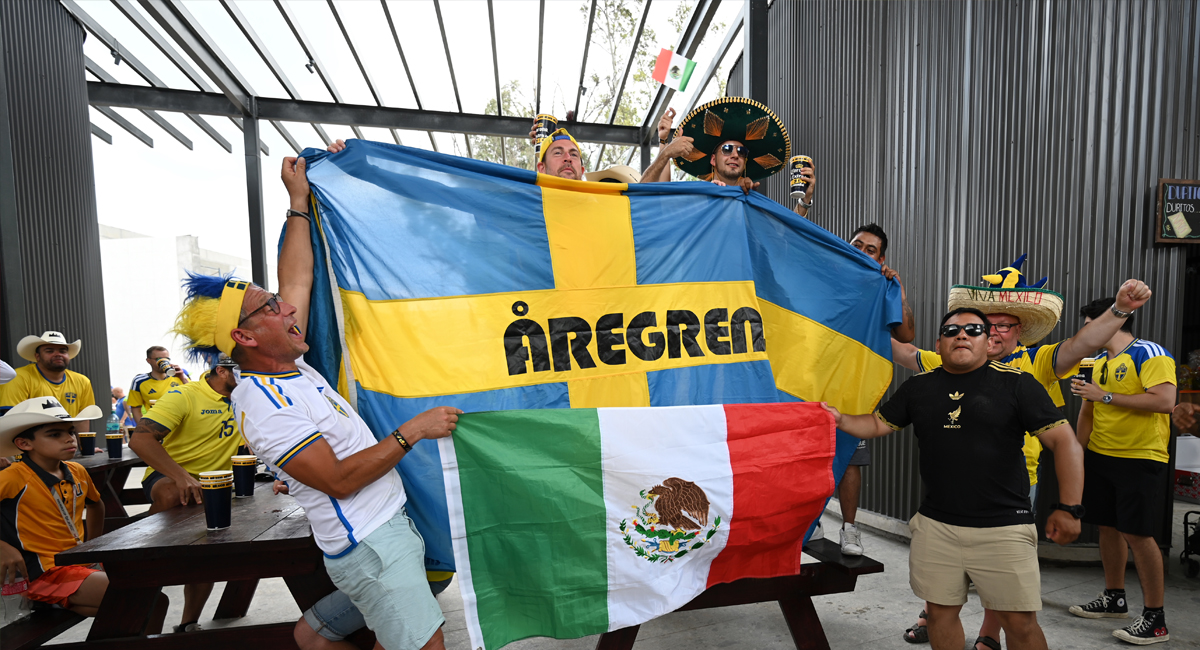 Mexicanos disfrutaron de la goleada de Suecia