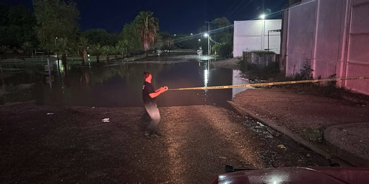 Al menos 6 colonias quedaron bajo el agua tras la reciente lluvia en Navojoa