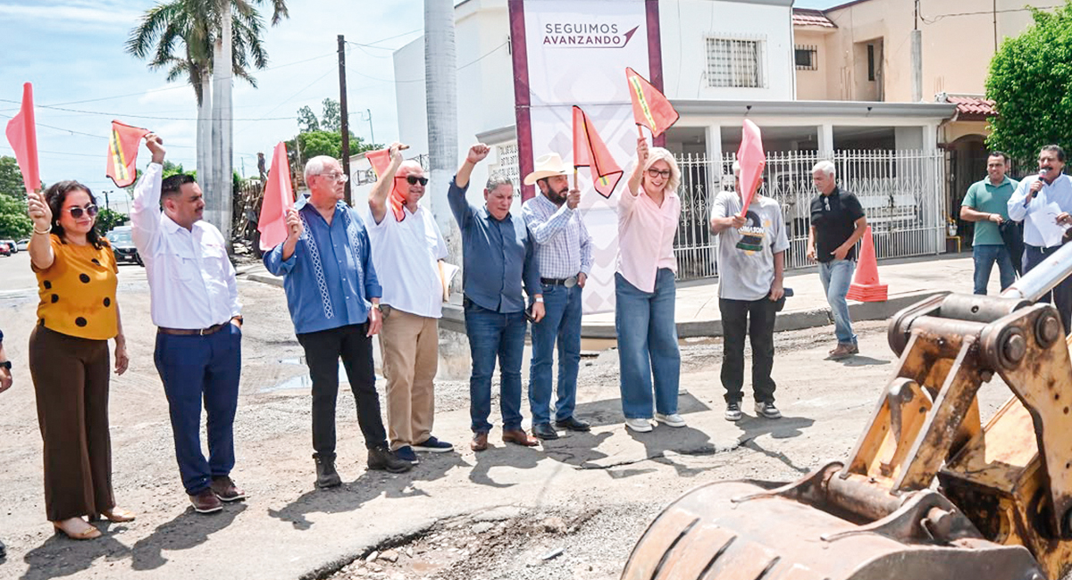 Alcaldesa de Cajeme da banderazo a obra de pavimentación en la colonia Campestre