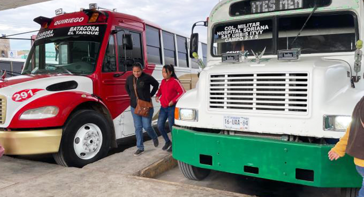 Aplicarán en agosto aumento único a tarifas del transporte suburbano en el sur de Sonora