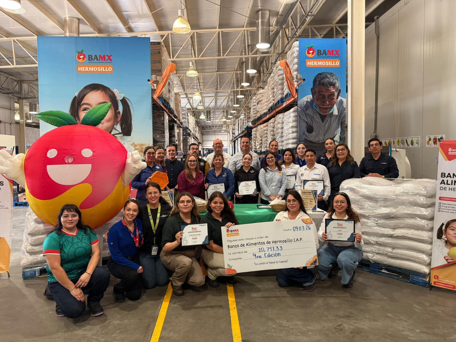 Banco de Alimentos de Hermosillo supera las 20 toneladas de frijol en reto contra el hambre