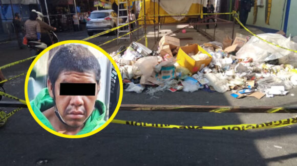 Capturan a sujeto tras abandonar cuerpo ‘embolsado’ en Tepito; lo arrojó a la basura e intentó huir