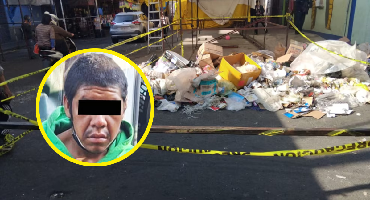 Capturan a sujeto tras abandonar cuerpo ‘embolsado’ en Tepito; lo arrojó a la basura e intentó huir
