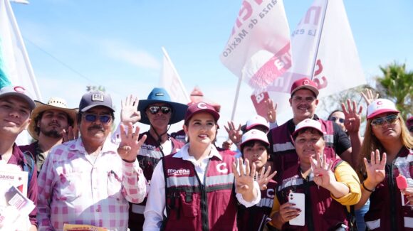 Celida López recorre Agua Prieta para fortalecer el contacto ciudadano en Morena