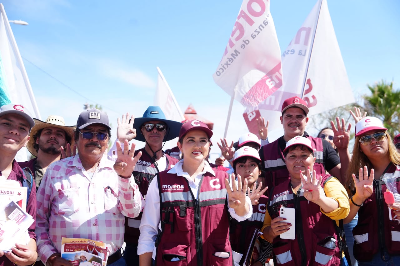 Celida López recorre Agua Prieta para fortalecer el contacto ciudadano en Morena
