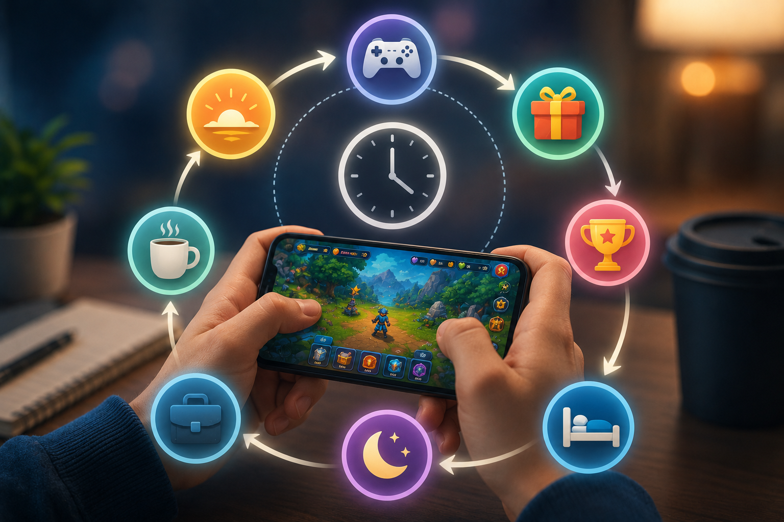 Cómo los juegos móviles construyen hábitos diarios