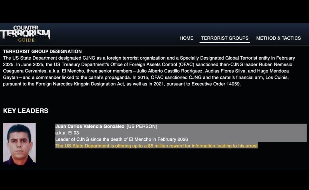 CNCT ubica a Juan Carlos Valencia al frente del CJNG